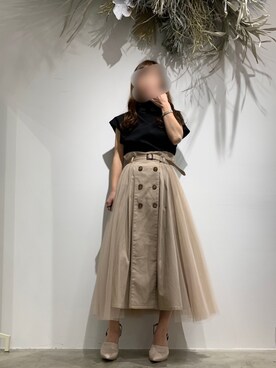 「LA BELLE ETUDE（ラベルエチュード）のアイテム（その他トップス）」を使った、めるてぃさん（レディース・153cm）の春コーディネート