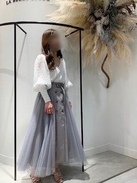 「LA BELLE ETUDE（ラベルエチュード）のアイテム（ニット/セーター）」を使った、めるてぃさん（レディース・153cm）の春コーディネート