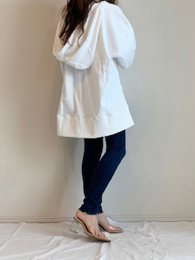 「LA BELLE ETUDE（ラベルエチュード）のアイテム（パーカー）」を使った、めるてぃさん（レディース・153cm）の春コーディネート