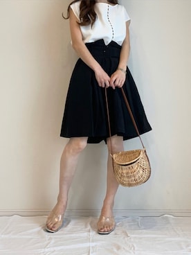 「LA BELLE ETUDE（ラベルエチュード）のアイテム（パンツ）」を使った、めるてぃさん（レディース・153cm）の春コーディネート