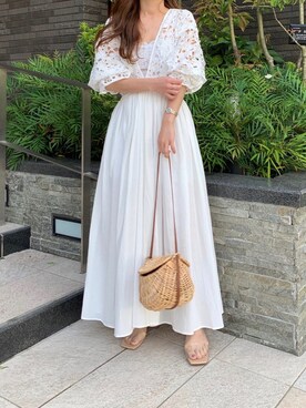 「LA BELLE ETUDE（ラベルエチュード）のアイテム（ワンピース）」を使った、めるてぃさん（レディース・153cm）の春コーディネート