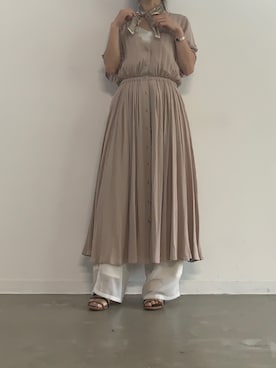 「LA BELLE ETUDE（ラベルエチュード）のアイテム（ワンピース）」を使った、めるてぃさん（レディース・153cm）の夏コーディネート