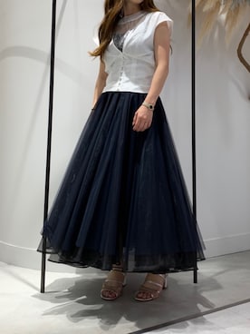 「LA BELLE ETUDE（ラベルエチュード）のアイテム（タンクトップ）」を使った、めるてぃさん（レディース・153cm）の夏コーディネート