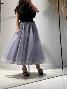 「LA BELLE ETUDE（ラベルエチュード）のアイテム（Tシャツ/カットソー）」を使った、めるてぃさん（レディース・153cm）の夏コーディネート