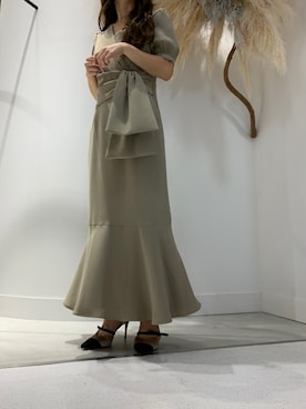 「LA BELLE ETUDE（ラベルエチュード）のアイテム（ワンピース/ドレス）」を使った、めるてぃさん（レディース・153cm）の夏コーディネート