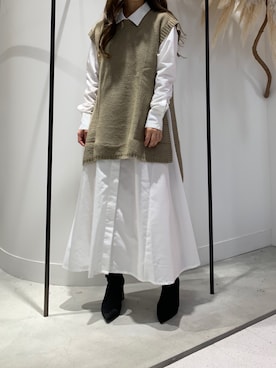 「LA BELLE ETUDE（ラベルエチュード）のアイテム（ワンピース/ドレス）」を使った、めるてぃさん（レディース・153cm）の秋コーディネート