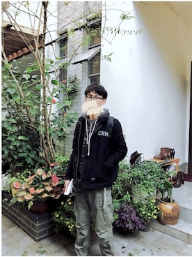 「VANS（バンズ）のアイテム（モッズコート）」を使った、志睿rrrさん（メンズ・168cm）の春コーディネート
