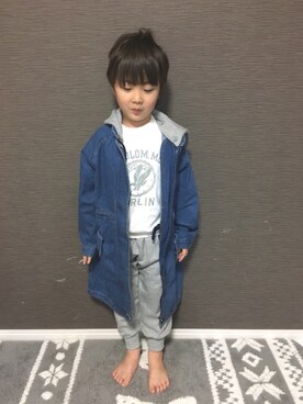 「アイテム（マウンテンパーカー）」を使った、OsedOnさん（キッズ・120cm）の春コーディネート