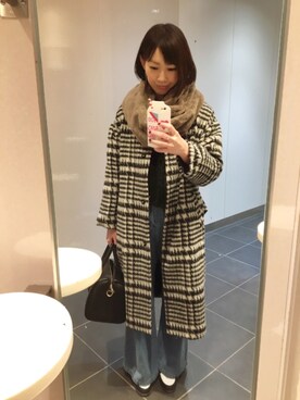 「Omekashi（オメカシ）のアイテム（その他アウター）」を使った、kitanoさん（レディース・164cm）の冬コーディネート