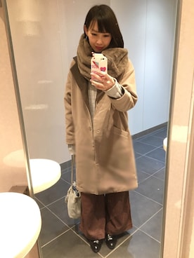 「Omekashi（オメカシ）のアイテム（その他アウター）」を使った、kitanoさん（レディース・164cm）の冬コーディネート