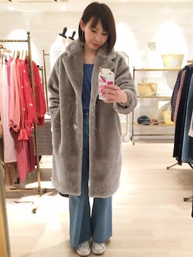 「mystic（ミスティック）のアイテム（その他アウター）」を使った、kitanoさん（レディース・164cm）の冬コーディネート