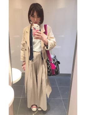 「BINDU（ビンドゥー）のアイテム」を使った、kitanoさん（レディース・164cm）の春コーディネート