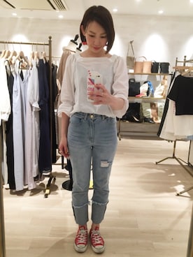 「red」｜「アイテム（その他）」を使った、kitanoさん（レディース・164cm）の春コーディネート