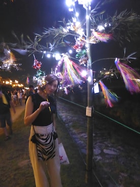 「BINDU（ビンドゥー）のアイテム」を使った、kitanoさん（レディース・164cm）の夏コーディネート