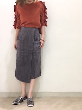 「Stephanie（ステファニエ）のアイテム」を使った、kitanoさん（レディース・164cm）の秋コーディネート