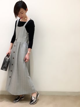 「Stephanie（ステファニエ）のアイテム」を使った、kitanoさん（レディース・164cm）の春コーディネート