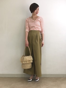 「Stephanie（ステファニエ）のアイテム」を使った、kitanoさん（レディース・164cm）の春コーディネート