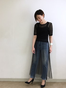 「Stephanie（ステファニエ）のアイテム」を使った、kitanoさん（レディース・164cm）の春コーディネート