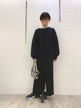 「BINDU（ビンドゥー）のアイテム」を使った、kitanoさん（レディース・164cm）の冬コーディネート