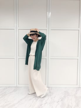 「PUAL CE CIN（ピュアルセシン）のアイテム（帽子）」を使った、pualmaiさん（レディース・153cm）の春コーディネート