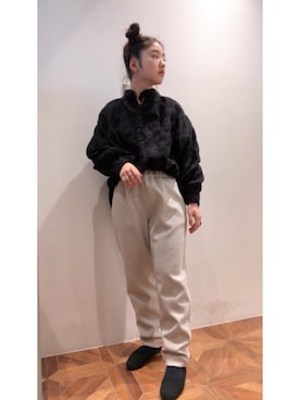 「フリル襟」｜pualmaiさん（レディース・153cm）の冬コーディネート