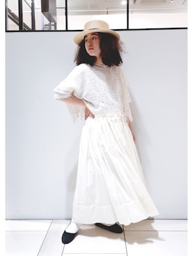 「PUAL CE CIN（ピュアルセシン）のアイテム（帽子）」を使った、pualmaiさん（レディース・153cm）の春コーディネート