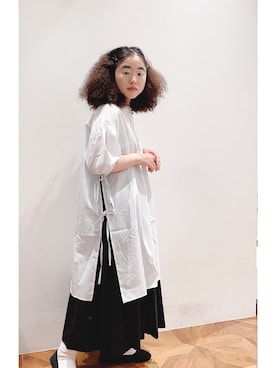 「PUAL CE CIN（ピュアルセシン）のアイテム（チュニック）」を使った、pualmaiさん（レディース・153cm）の春コーディネート