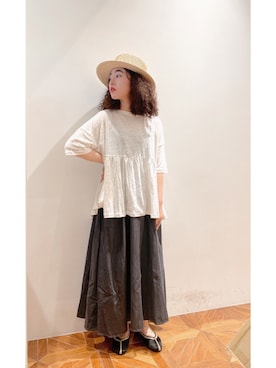 「PUAL CE CIN（ピュアルセシン）のアイテム（帽子）」を使った、pualmaiさん（レディース・153cm）の夏コーディネート