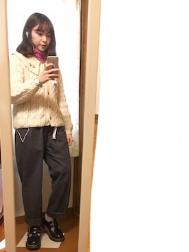 「DOCKERS（ドッカーズ）のアイテム」を使った、くれあさん（レディース・158cm）の冬コーディネート