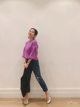 「OZOC（オゾック）のアイテム（パンプス）」を使った、ayachiroさん（レディース・160cm）の秋コーディネート