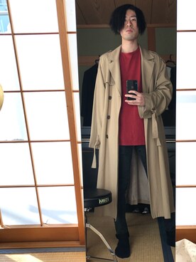 「アイテム（トレンチコート）」を使った、よしきさん（メンズ・167cm・20代）の春コーディネート