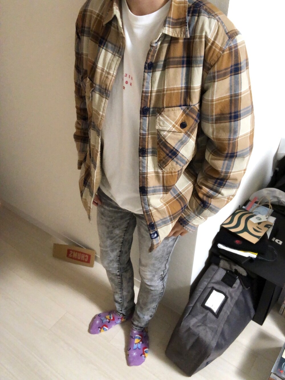 「FTX、LGBT」｜「BAYFLOWのアイテム（ジャケット/アウター、ベージュ系）」を使った、lonewolf- FTXさん（レディース・161cm）の冬コーディネートの1枚目の写真