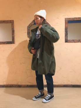 「フユコーデ」｜「アイテム（その他アウター）」を使った、なめちゃさん（レディース・158cm）の冬コーディネート
