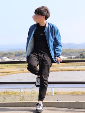 あつげんさん（メンズ・172cm）の春コーディネート