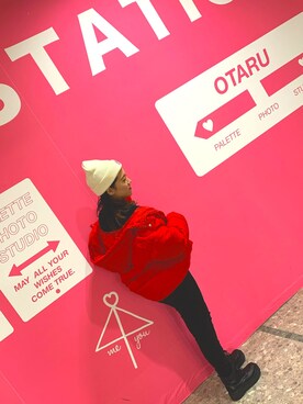 「VISION（ヴィジョン）のアイテム（帽子）」を使った、せりかさん（レディース・155cm）の冬コーディネート