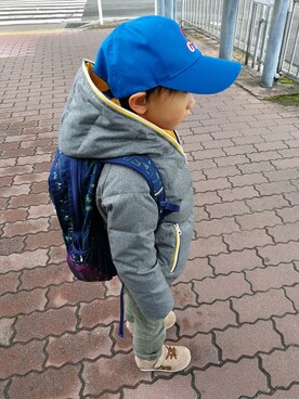 「こども ビームス（コドモビームス）のアイテム（ダウンジャケット/コート）」を使った、N°cさん（キッズ・100cm）の秋コーディネート
