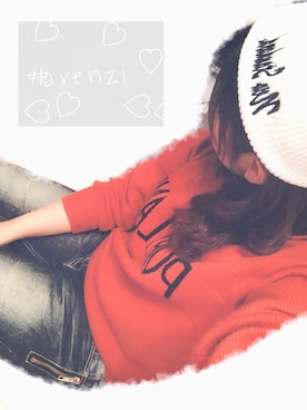 「ナチュラルスタイル」｜「アイテム（ニットキャップ/ビーニー）」を使った、岩崎真夕さん（レディース・148cm）の冬コーディネート