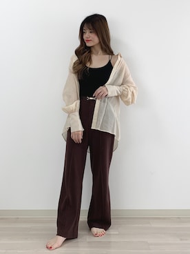 「Heather（ヘザー）のアイテム（アクセサリー）」を使った、Sachiyoさん（レディース・154cm）の春コーディネート