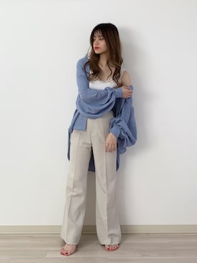 「Heather（ヘザー）のアイテム（アクセサリー）」を使った、Sachiyoさん（レディース・154cm）の春コーディネート