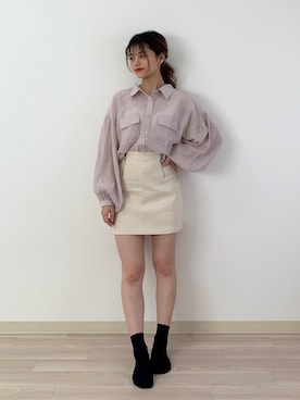 「Heather（ヘザー）のアイテム（アクセサリー）」を使った、Sachiyoさん（レディース・154cm）の春コーディネート