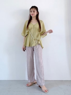 「へザー」｜「アイテム（PC・スマホグッズ/家電）」を使った、Sachiyoさん（レディース・154cm）の春コーディネート