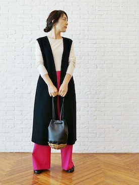 「DRESSTERIOR（ドレステリア）のアイテム（その他アウター）」を使った、DRESSTERIORさん（レディース・159cm）の秋コーディネート