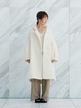 「レースパンツ」｜「アイテム（その他アウター）」を使った、DRESSTERIORさん（レディース・159cm）の秋コーディネート