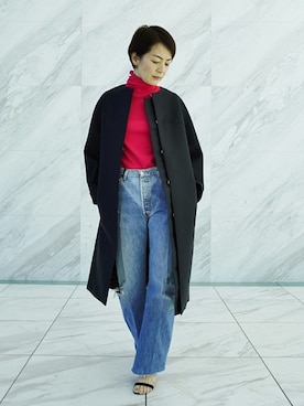 「カジュアルダウン」｜「アイテム（その他アウター）」を使った、DRESSTERIORさん（レディース・159cm）の冬コーディネート
