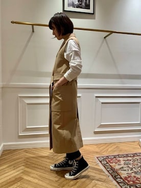 「羽織り」｜「アイテム（トレンチコート）」を使った、DRESSTERIORさん（レディース・161cm）の夏コーディネート