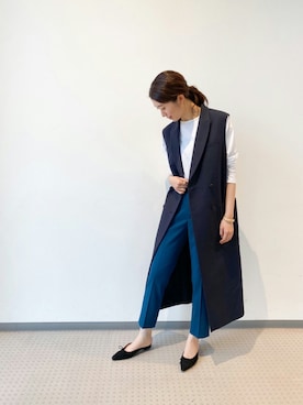 「羽織り」｜「アイテム（トレンチコート）」を使った、DRESSTERIORさん（レディース・166cm）の夏コーディネート