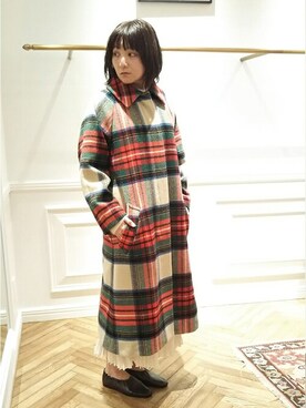 「ビッグチェック」｜DRESSTERIORさん（レディース・161cm）の秋コーディネート