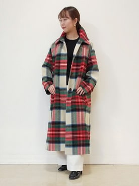「ビッグチェック」｜DRESSTERIORさん（レディース・154cm）の秋コーディネート