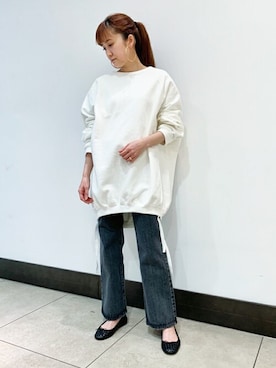 「COGTHEBIGSMOKE（コグザビッグスモーク）のアイテム（スウェット）」を使った、DRESSTERIORさん（レディース・158cm）の春コーディネート