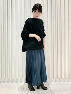 「COGTHEBIGSMOKE（コグザビッグスモーク）のアイテム（スウェット）」を使った、DRESSTERIORさん（レディース・158cm）の春コーディネート